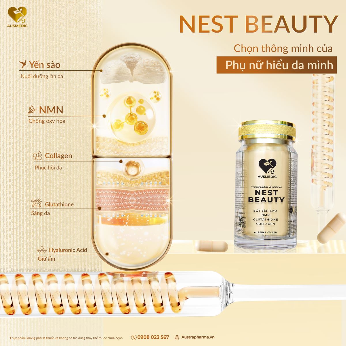 Công Dụng Viên Uống Yến Sào Nest Beauty: Bí Quyết Cho Làn Da Không Tuổi