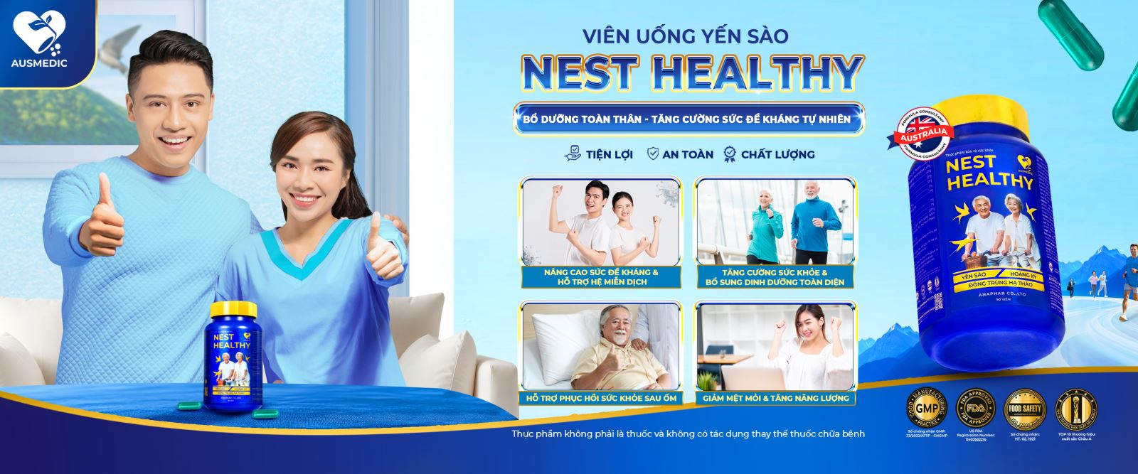 NEST HEALTHY -  TRÁNG KIỆN CƠ THỂ, ĐỀ KHÁNG NÂNG CAO