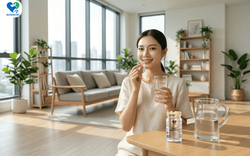 Nest Beauty có giúp da căng mọng không? Review chi tiết cơ chế phục hồi da đa tầng