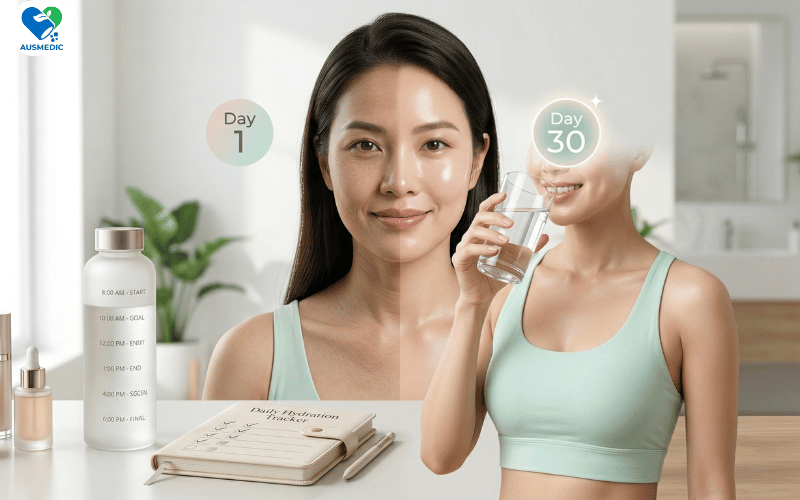 Uống Bao Nhiêu Nước Để Da Đẹp? Công Thức Tính Chuẩn Và Lộ Trình 30 Ngày Rạng Rỡ