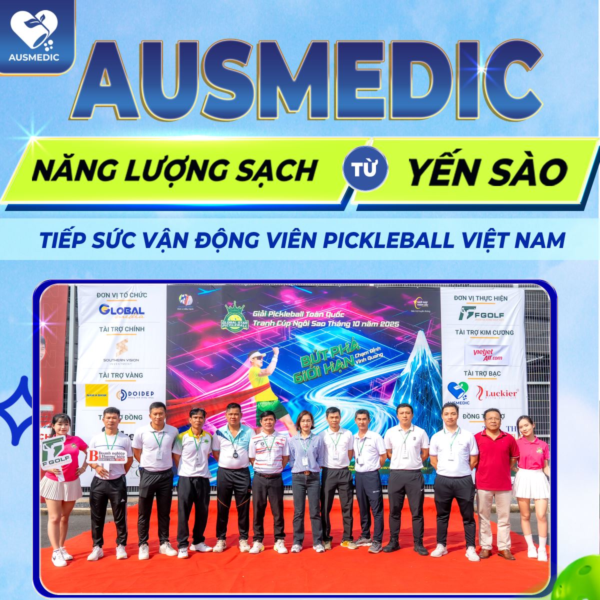 NĂNG LƯỢNG SẠCH TỪ YẾN SÀO – TIẾP SỨC VẬN ĐỘNG VIÊN PICKLEBALL VIỆT NAM 2025