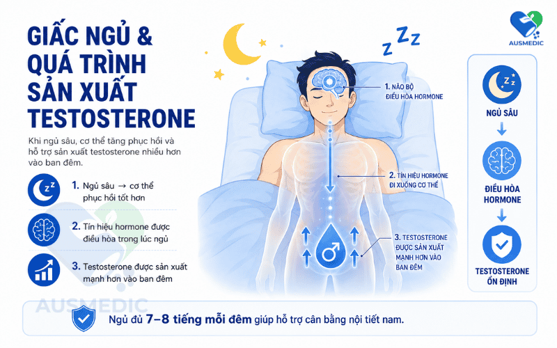 Mất Ngủ Giảm Testosterone: Vì Sao Nam Giới Dễ Mệt Mỏi, Giảm Ham Muốn?