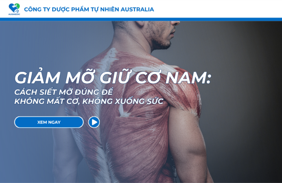 Giảm mỡ giữ cơ nam: cách siết mỡ đúng để không mất cơ, không xuống sức
